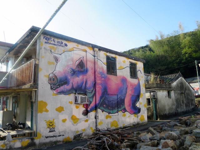 streetart in a small village on Lamma