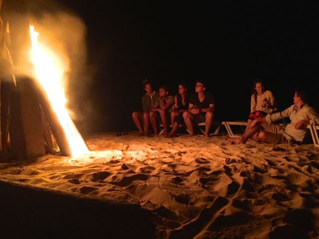 bon fire on the beach
