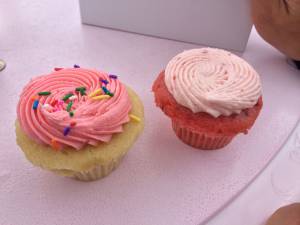 Had a vanilla dream and a strawberry cupcake