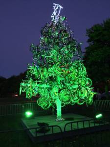 A Christmas Tree out of bikes...?