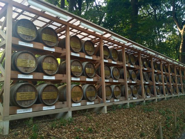 wine barrels- a gift from wineries of Bourgogne in France